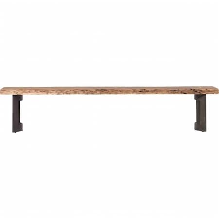 Moes Home Collection Bent Bench, Smoked - 18 x 92 x 15 in. VE-1002-03-0
